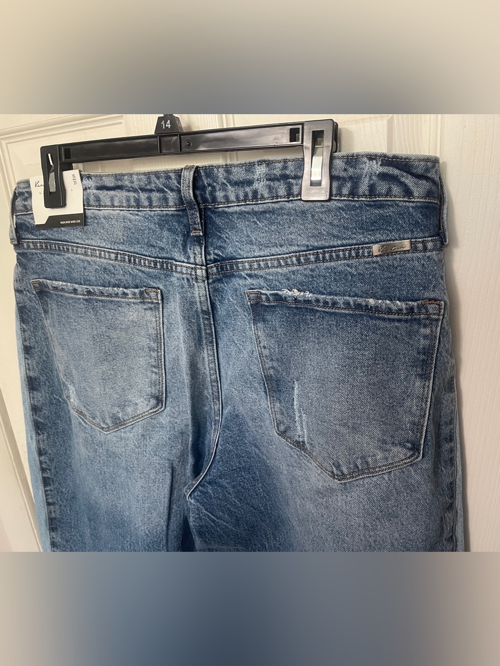 KanCan Extra-Wide Leg Medium Wash High Rise Jeans Size 15 x 34” NWT - Picture 14 of 15